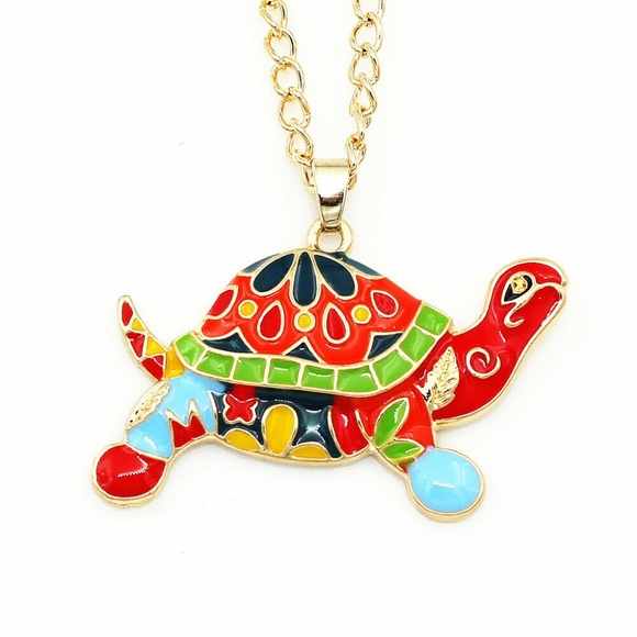 Lirrio's Closet Jewelry - Enamel Turtle Pendant NWT